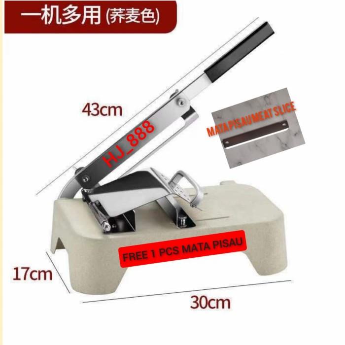 Mesin Potong Memotong Pemotong Slice Daging Manual Meet Slicer Cutter