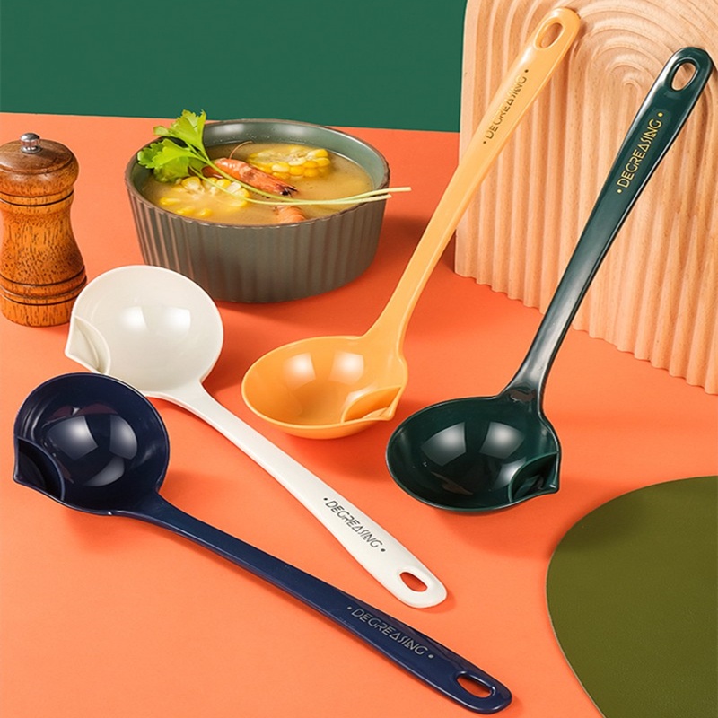 Sendok Sup Pemisah Minyak Bahan Plastik Dengan Gagang Panjang