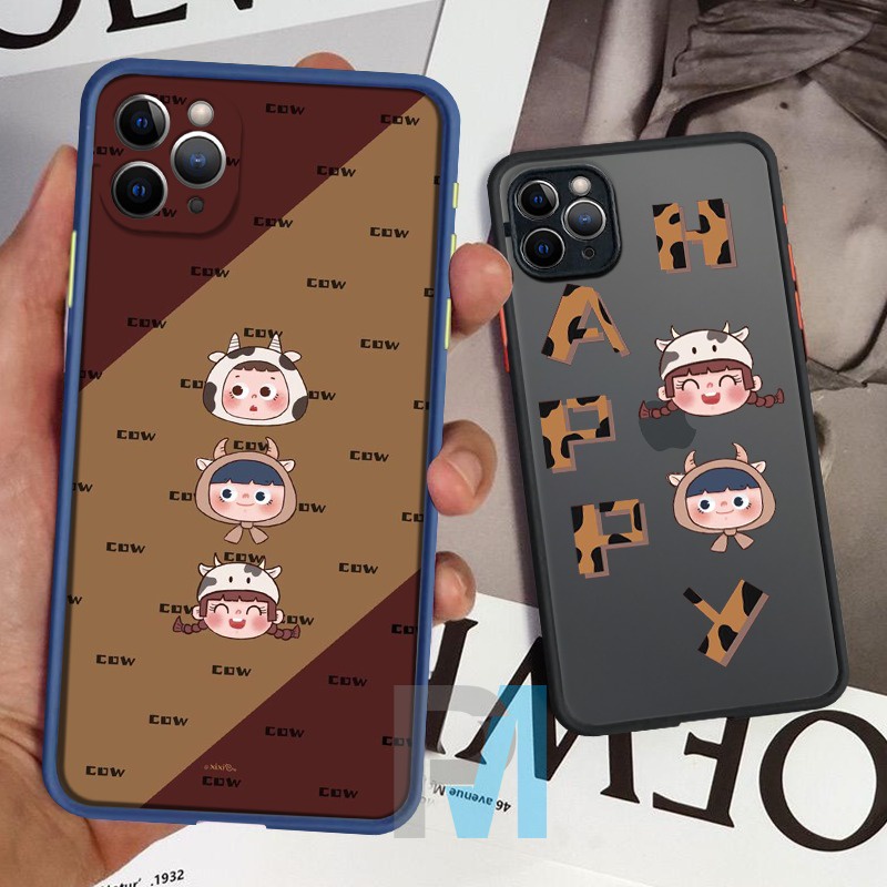 Case Sapi Milk Happy Cute MyChoice Black Dove Case REALME C21 C21Y C25  C2 C12 7I  REALME 5 8 4G 8 5G C11 C11 2021 C20 8 PRO 4G 8 PRO 5G REALME 3 REALME 5 PRO REALME 7 PM-429