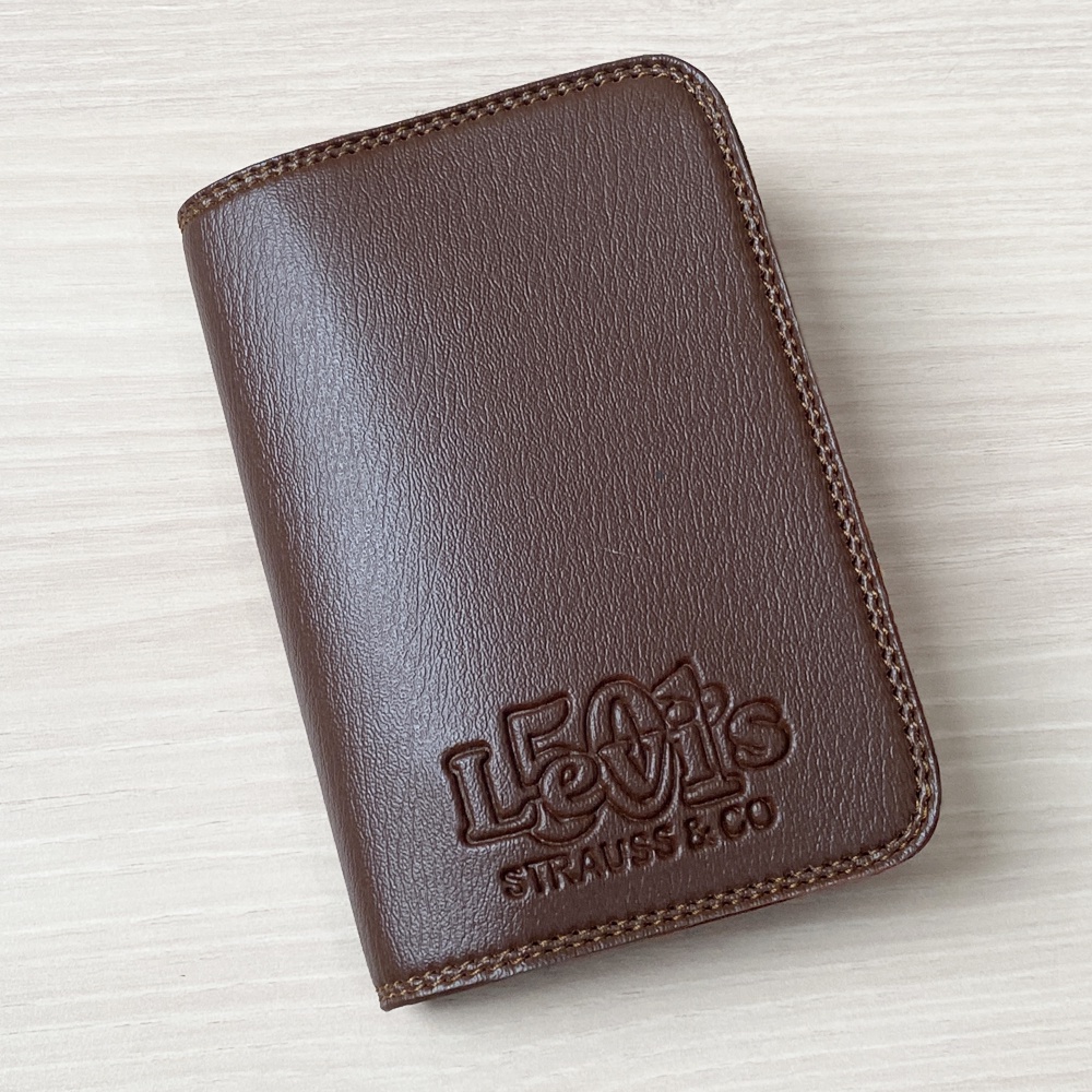 SHOPEE 6.6 SUPER SALE!! Fashion Pria Dompet Tegak Lipat Dua Model 3 Dimensi full Bahan Kulit Dompet Pria dan Wanita Dompet Distro Model Bifold Men Wallet - Brown