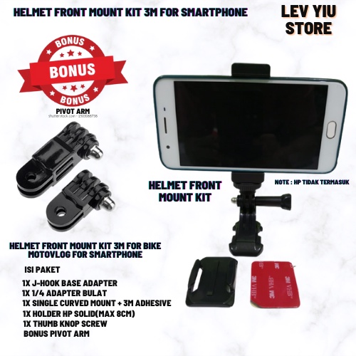 Mounting Hp Action Camera Mounting Helmet Adapter Bulat For Action Camera Gopro Dengan Tambahan J ho