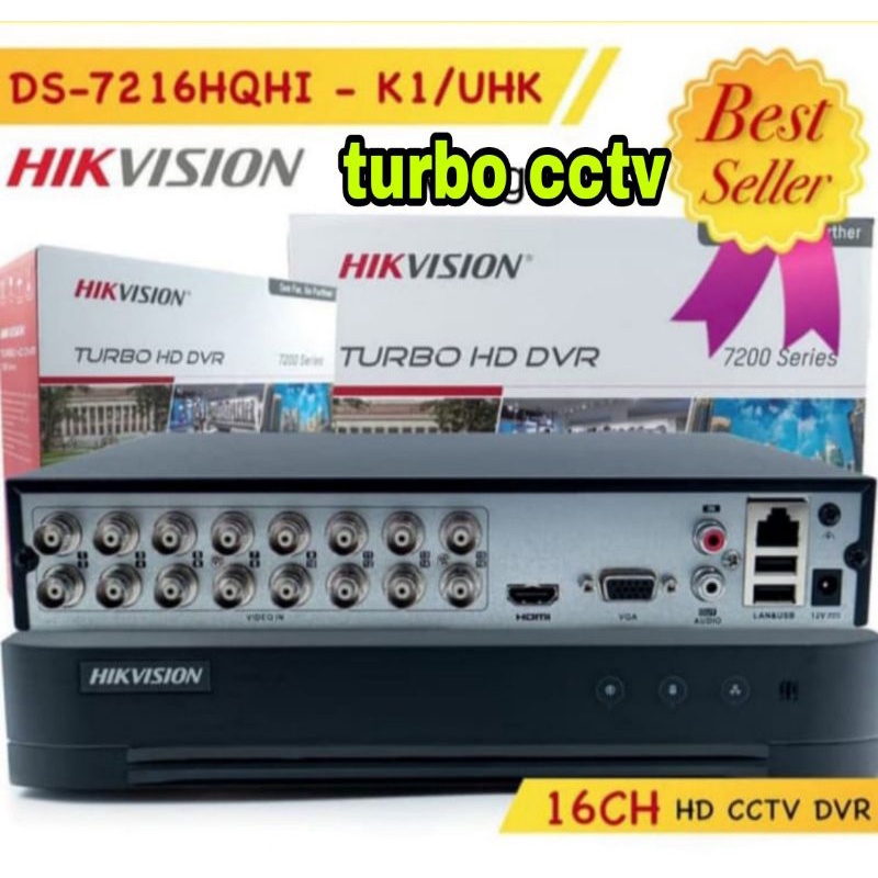 Dvr Hikvision 16ch DS-7216 HQHI K1/E