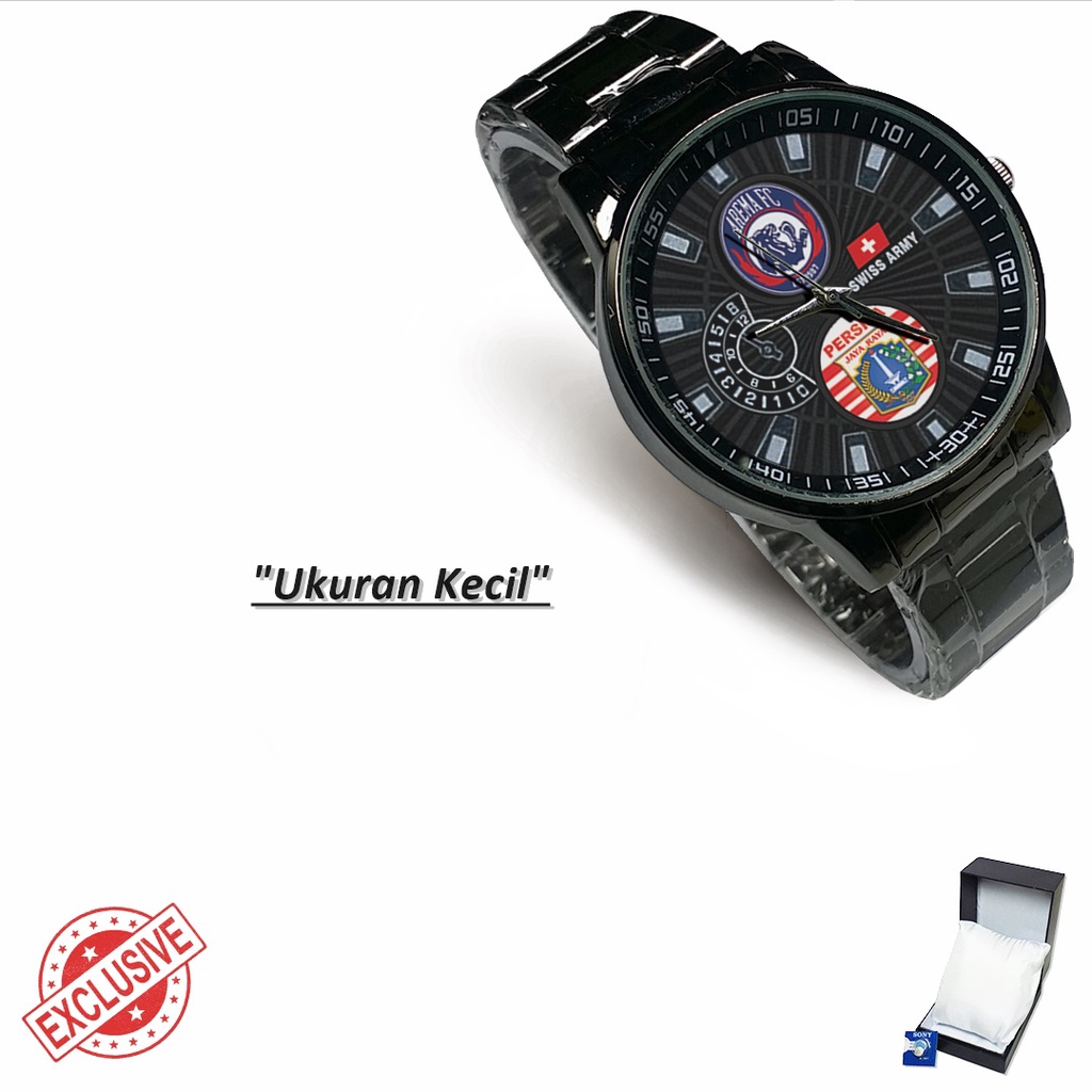 Jam Tangan Rantai Couple Logo AREMA PERSIJA (Amazing)