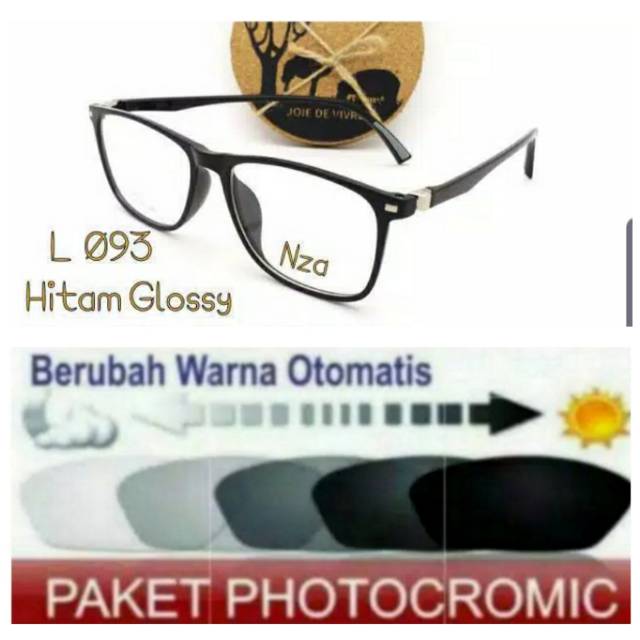 Frame Kacamata New L093 Trendy Free Lensa Minus Photocromic Anti Radiasi Dan Anti UV