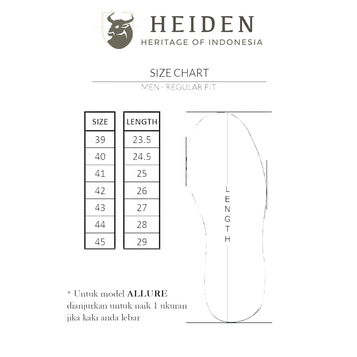 Sepatu Pria Oxford Allure Classic Brown Heiden Shoes - Cokelat Tua 40