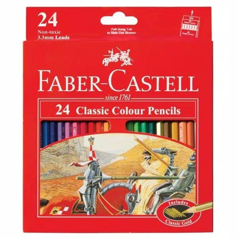 

pensil warna 24 Faber Castell classic orig