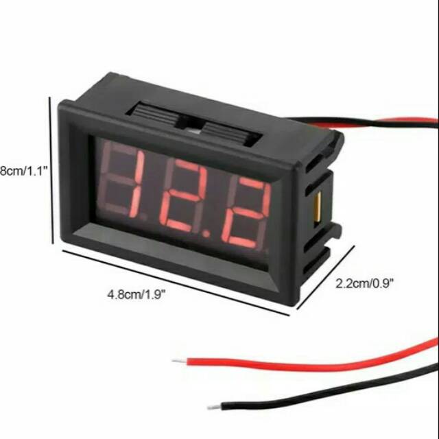 Voltmeter digital dc 4,5-30V 2 kabel