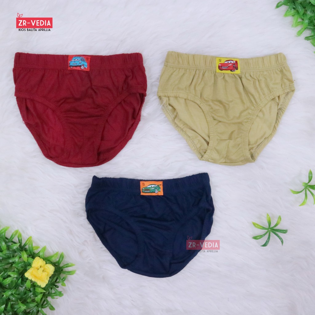 (ISI 6 - 12 pc) Celana Dalam 3-4 Tahun Anak Cowo / Pakaian Dalam CD Underwear Balita Bahan Katun