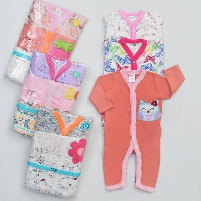 P076 Isi 3 SLEEPSUIT LENGAN PANJANG  DAN CELANA  PANJANG  