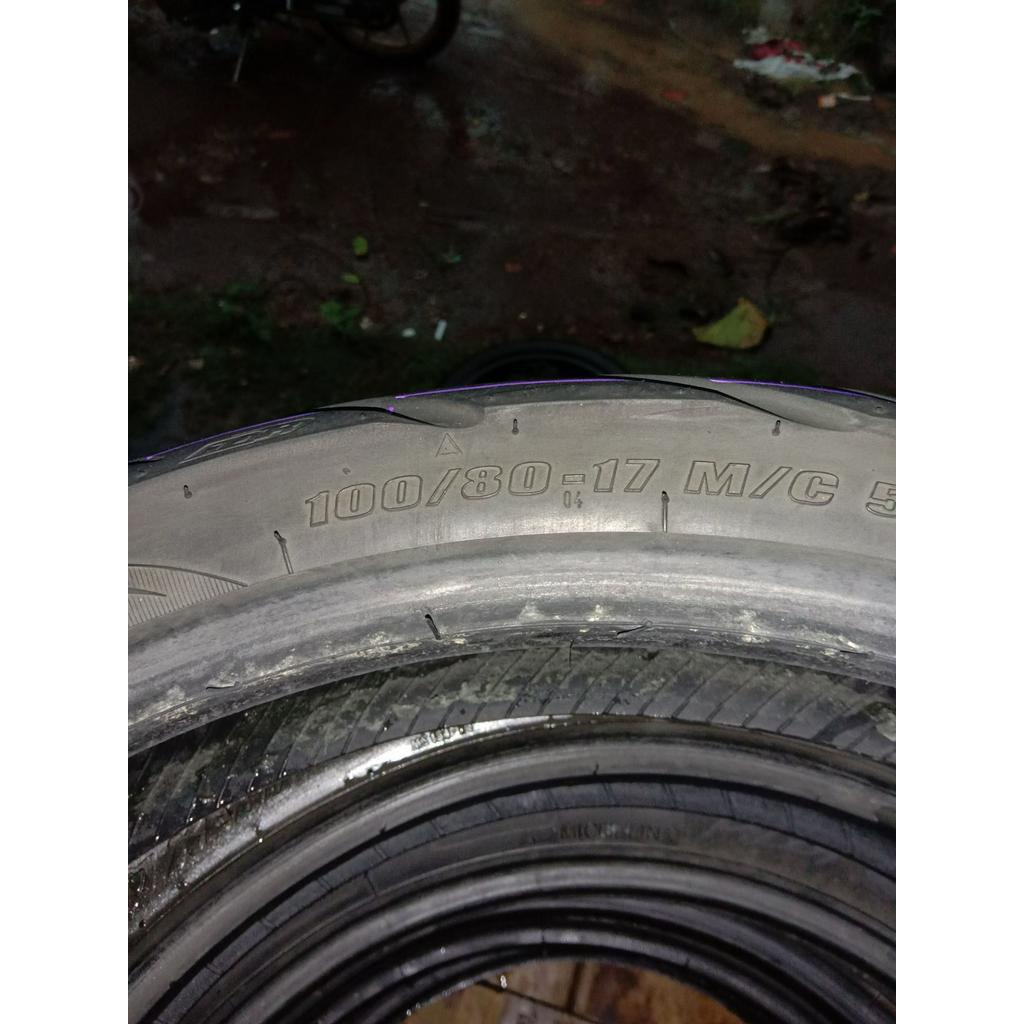 ban seken ukiran/batikan motor BISON,VIXION,NINJA dll UK 100/80 ring 17