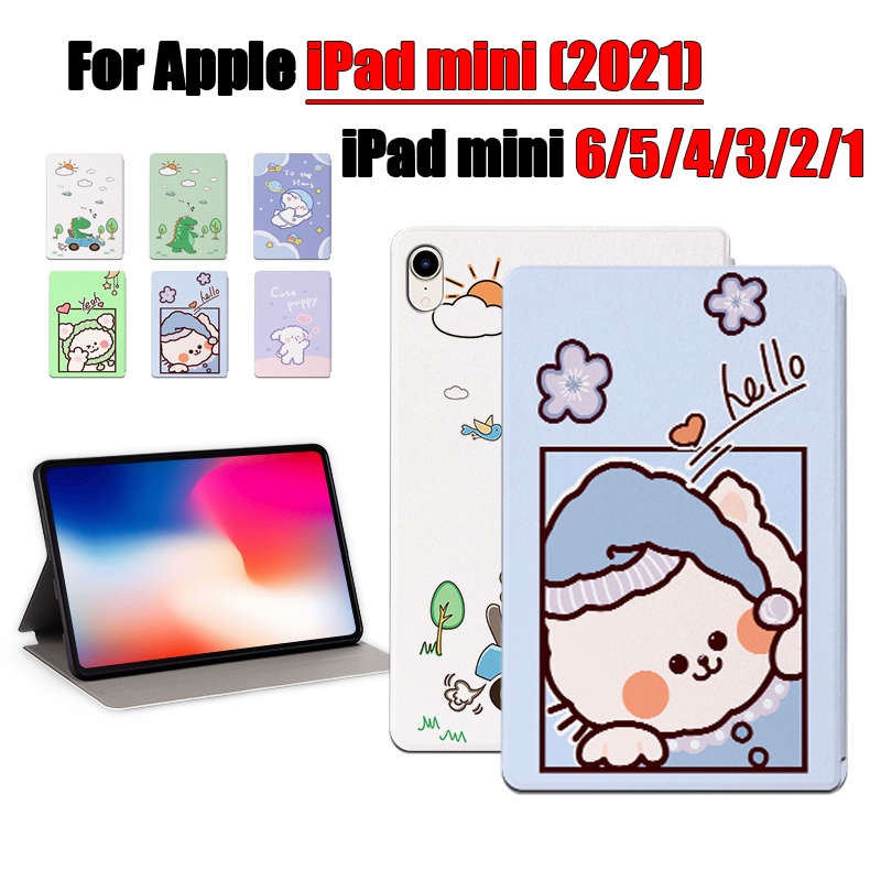 [Ready Stock] Untuk Apple iPad Mini6 (2021) 8.3 &quot;A2568 iPad 6th 5th Generation Mini5 4 3 2 1 7.9&quot; Tablet Case Pelindung Motif Fashion Kartun Anime Stand Flip Cover