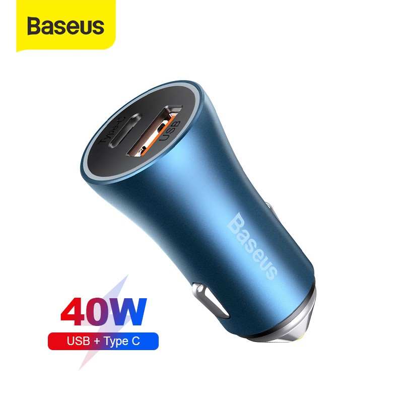 CAR CHARGER BASEUS CHARGER MOBIL QUICK CHARGE USB TYPE C 40W