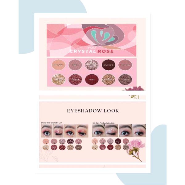 YOU Crystal Rose Eyeshadow Palette 10 Color | Riasan Mata_Cerianti