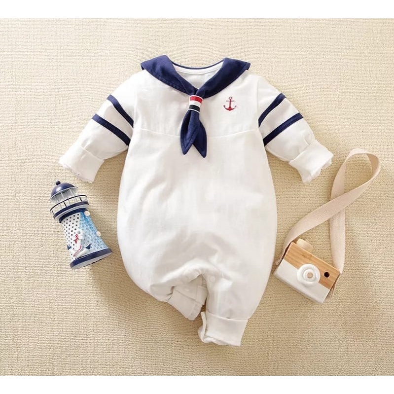 [COD] jumper anak kembar lucu motif jangkar merah mini navy &amp; white usia 2 tahun keren import brownieground