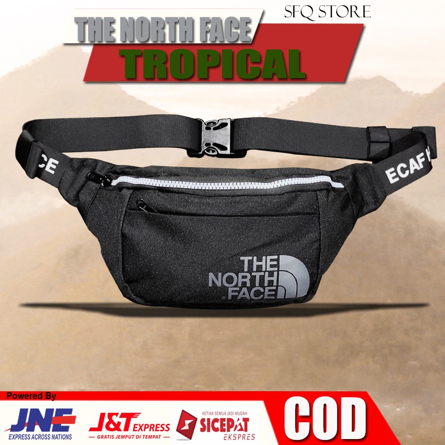 Tas Selempang Pria Waistbag TNF Impor - Black Sling bag Terbaru