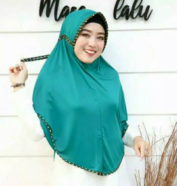 PROMO COD JILBAB SERUT JUMBO POLKA /HIJAB INSTAN SERUT JUMBO POLKA