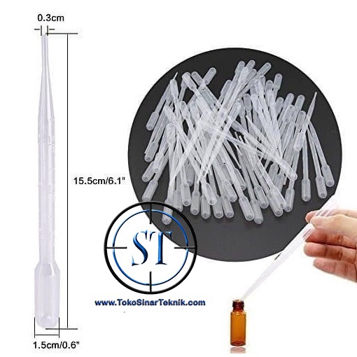 PIPET Plastik 3ml Media Untuk Pengambilan Pakan Ikan cupang kutir DM Ncuk Daphnia Magna Kutu Air Aquarium Aquascape