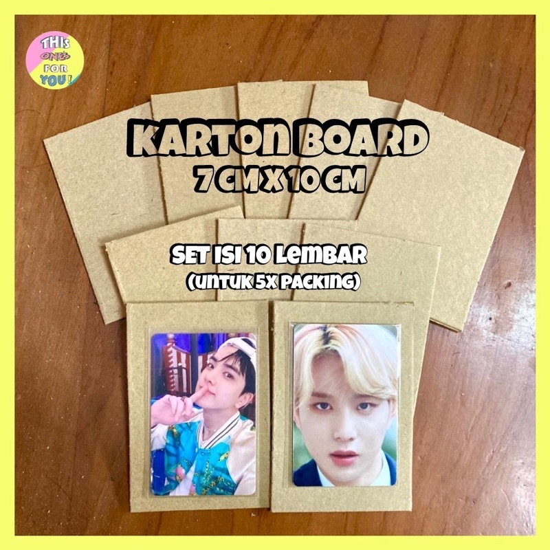 [READY] Bundle Karton Yellow Board YB Tebal Kokoh Murah Packing PC Kpop 2 MM Photocard Card Bundling