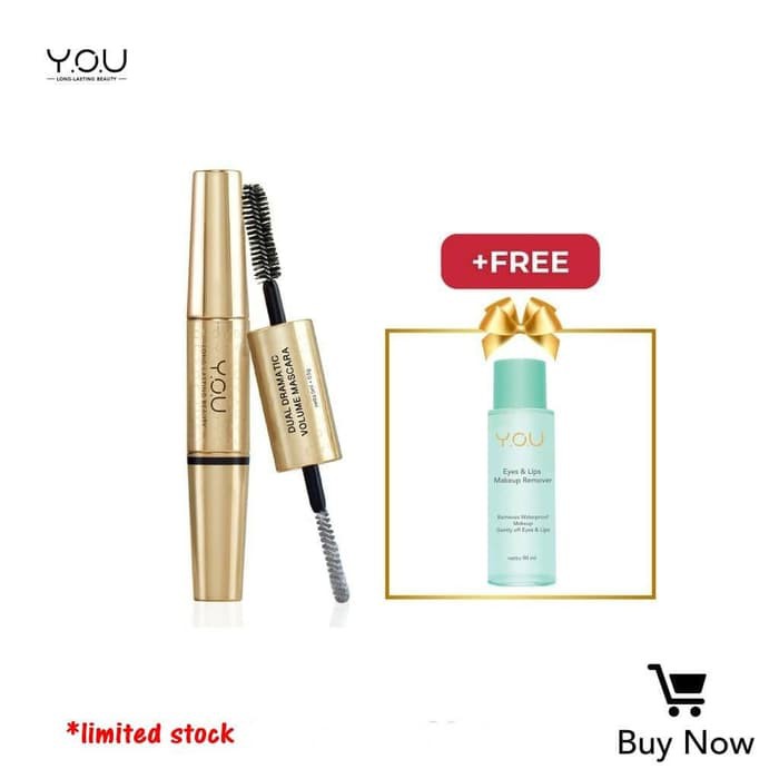 YOU Make Up Dual Dramatic Glam Volume Mascara Curl Volume Bulu Mata MASCARA / VOLUME MASKARA EYELASH