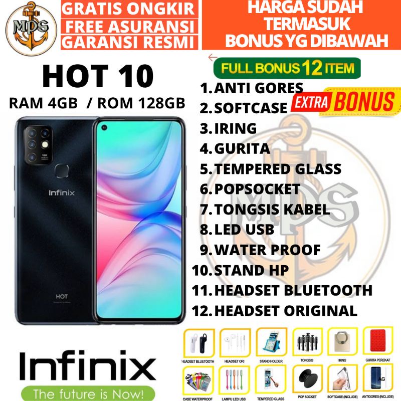 INFINIX HOT 10 RAM 4GB ROM 128GB GARANSI RESMI