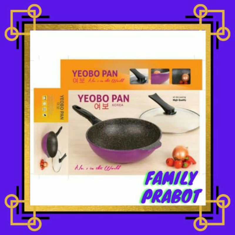 Panci wok pan 30 Cm Penggorengan Teflon Anti Lengket Yeobo Korea