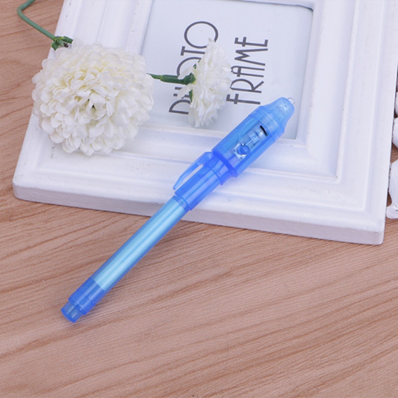 Mary 6Pcs/Set Pena Tinta Invisible Built in UV Light Magic Marker Untuk Keamanan Pulpen Digunakan