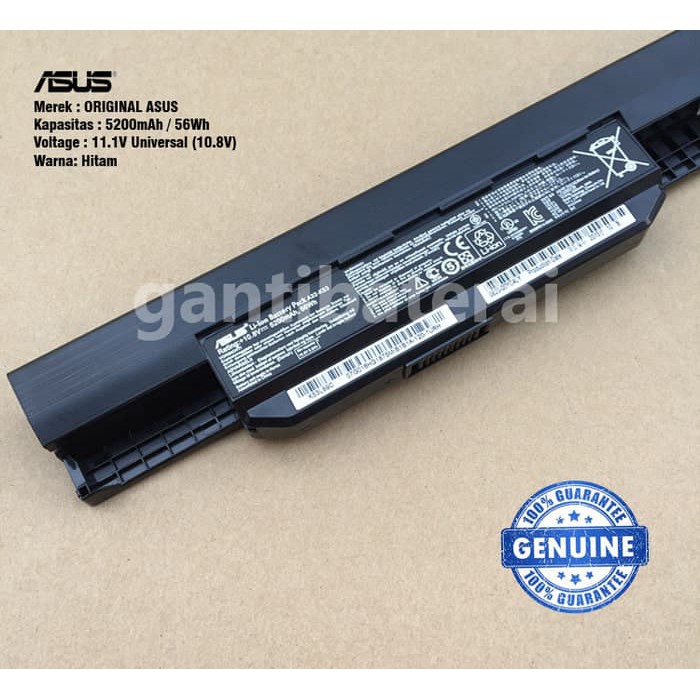 Baterai Laptop Original Asus A43, A43JC, A43E, A43J, A43U, A43S, A43SA