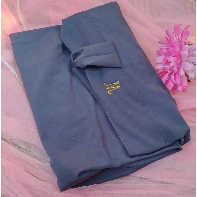 MARYAM JERSEY BERGO TALI HIJAB INSTAN ORIGINAL JERSEY SUPER NON PER-Grey