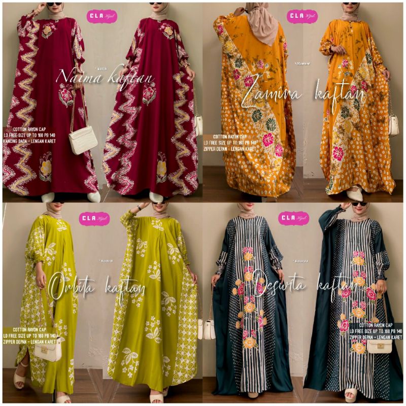 #Utari #Naima #Deswita #orbita Kaftan Ori Clahijab Busui jumbo Batik CottOn Rayon Cap Handmade Premi