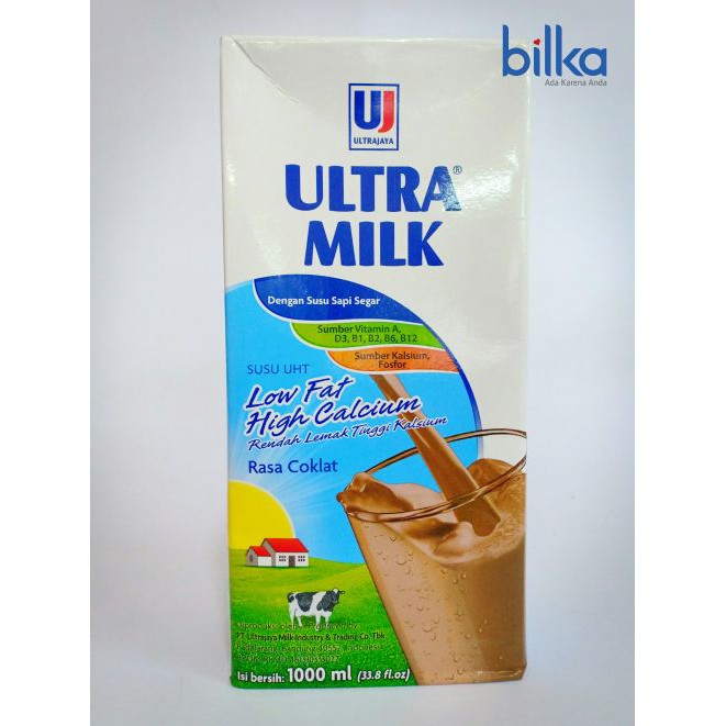 

ULTRA MILK Susu UHT Low Fat High Calcium Rasa Coklat 1ltr