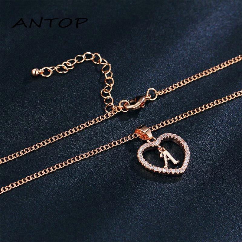 Kalung Titanium Fashion Import Murah Rantai Huruf Liontin 26 Hadiah Huruf Inggris ANTOP