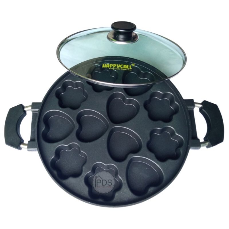 HAPPY CALL Cetakan Kue Cubit 12 Variasi Teflon Anti Lengket