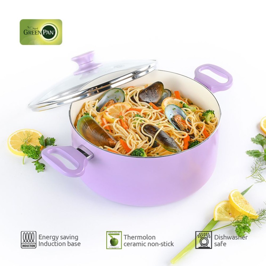 GreenPan Delight Lavender Cvd Casserole 24 cm / 2.13 L