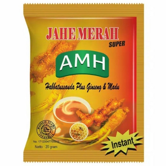 

Jahe Merah AMH 1 renceng /12sachet