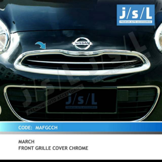 Cover grill depan Nissan March chrome jsl