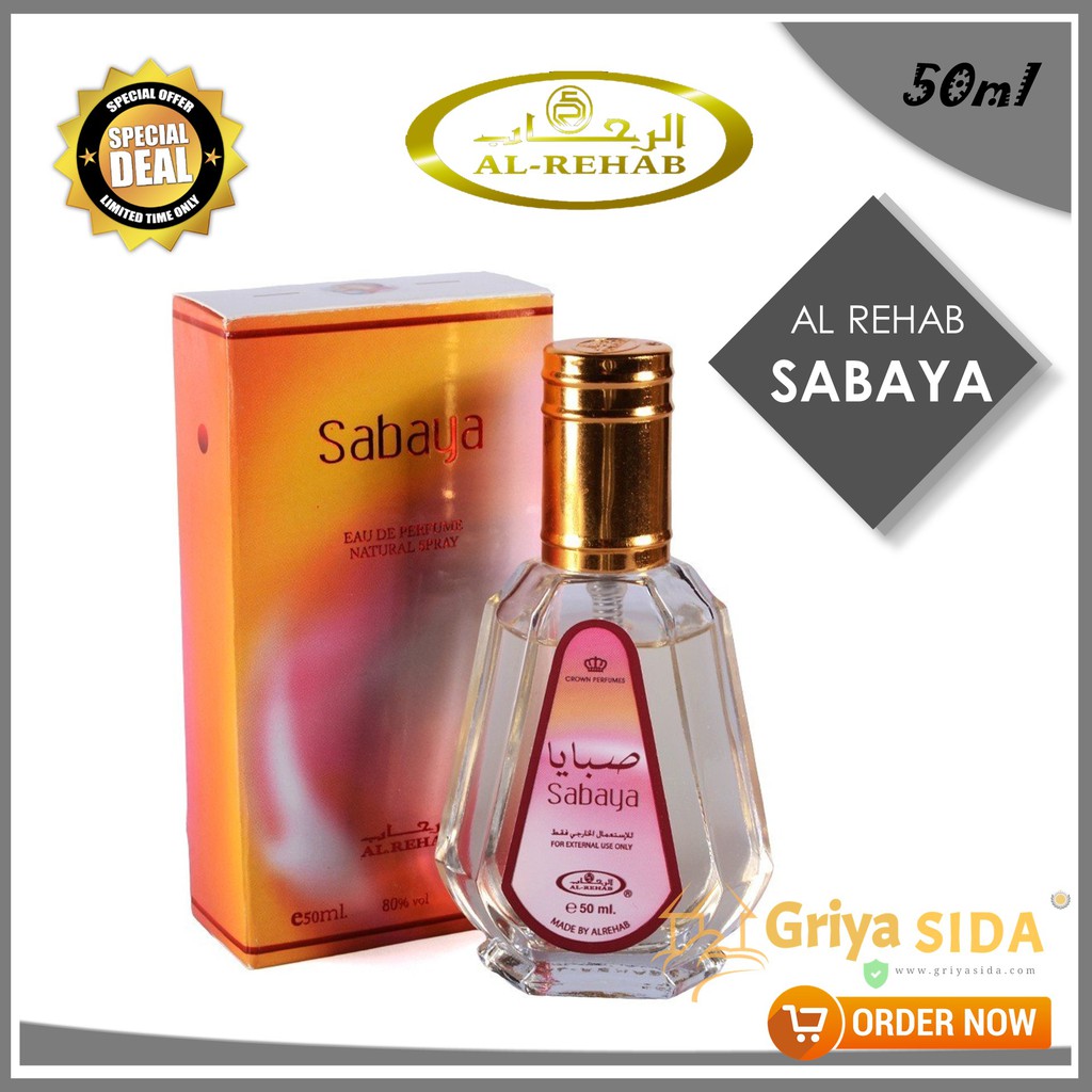 Parfum al rehab sabaya 50ml original minyak wangi alrehab spray aroma sabaya PROMO!