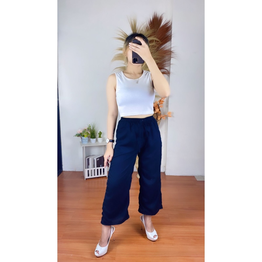 RX Fashion- Yuna Pants / Kulot Armany Pants (Ada Ban Pinggang ) WIDI LEG KULOT - LOOSE CULLOTE / DAILY KULOT ANTI BENGAH JUMBO KULOT  &quot; Gratis Ongkir &quot; -BN