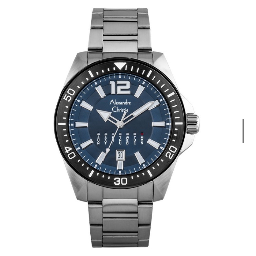 JAM TANGAN Alexandre Christie AC 6534 ME PLAT NAVY