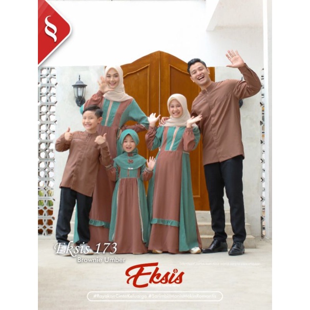 Eksis 173 brownie umber sarimbit seply terbaru 2022 baju muslim keluarga