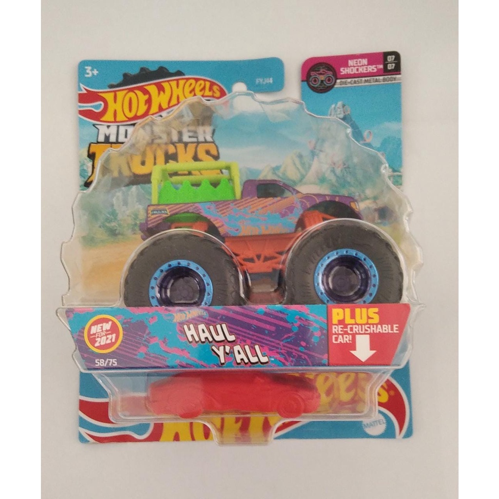 Diecast Hot Wheels Monster Trucks HAUL Y ALL Lot J 2021 Mobil Truk Mainan Anak Jam Scale 1/64