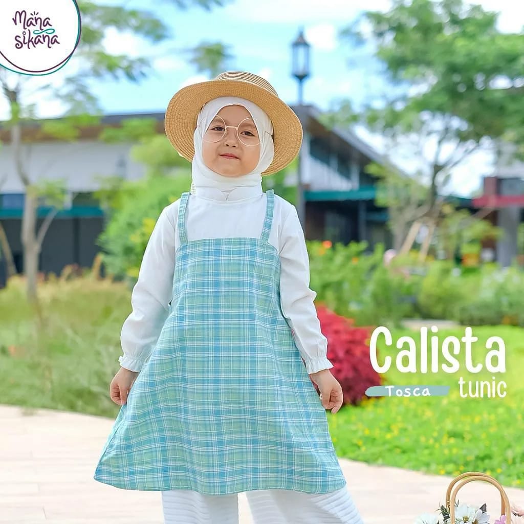 TUNIK ANAK MOTIF KOTAK KOTAK //  CALISTA TUNIK BY MANASIKANA ORIGINAL