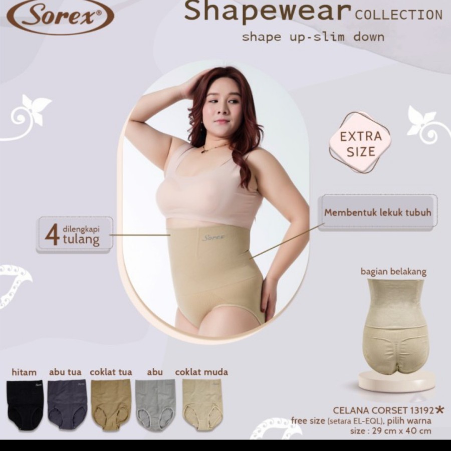 celana korset segitiga segiempat jumbo sorex 13192 13193 13194 extra size shapewear