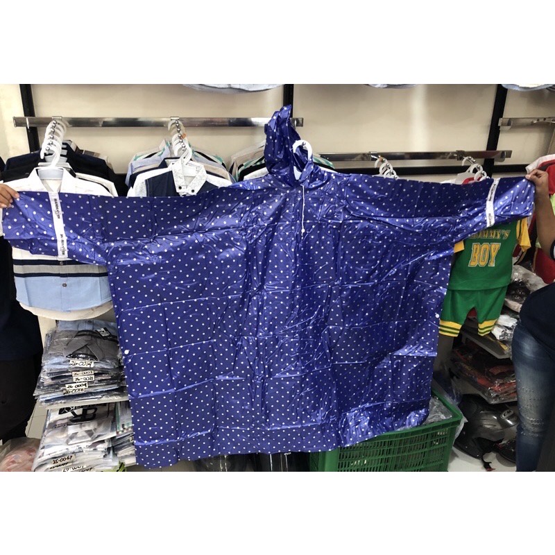 MAMMOTH JAS HUJAN PONCO LENGAN POLKADOT MAMMOTH / JAS HUJAN MANTEL/KELELAWAR MOTIF BINTIK POLKADOT BAHAN PVC TEBAL