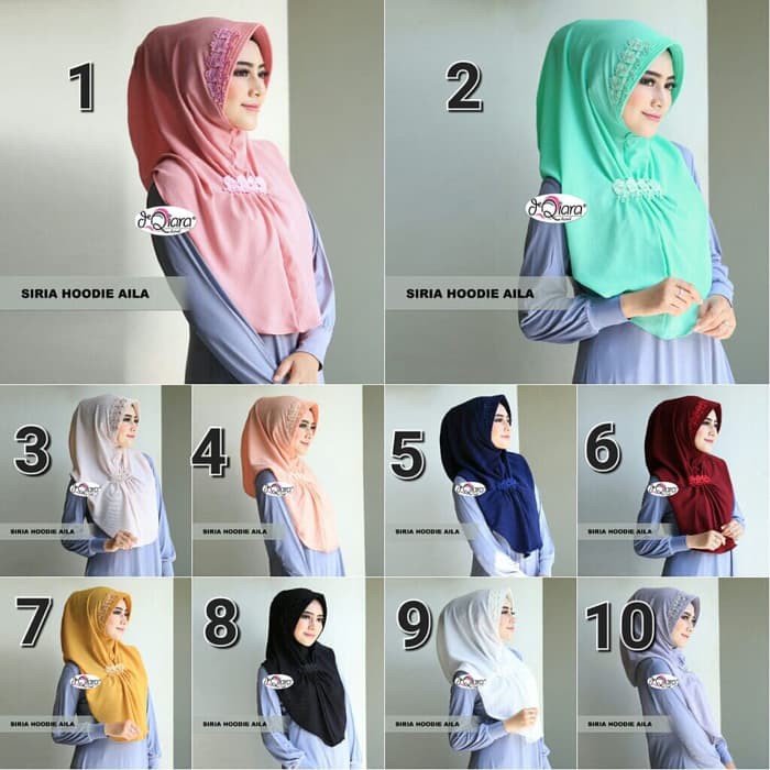 Jual Jilbab Siria Hoodie Prada Aila By Dqiara Hijab