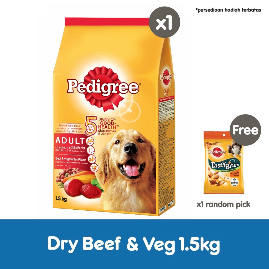 PEDIGREE® Makanan Anjing Kering 1.5 Kg-Beef and Veg