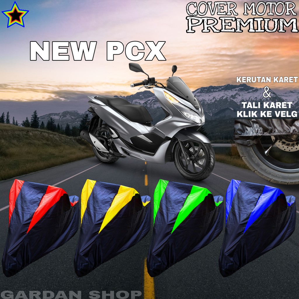 Sarung Motor NEW PCX Hitam KOMBINASI Body Cover Penutup Pcx PREMIUM