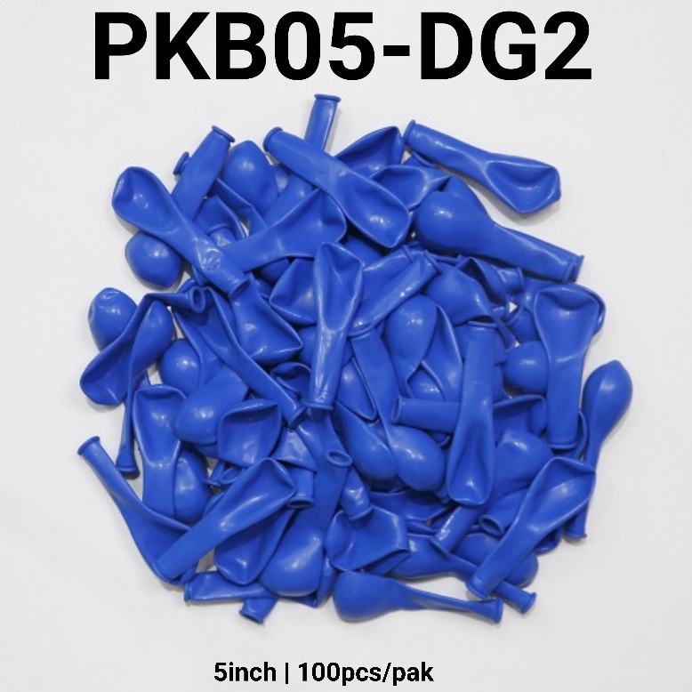 PKB05-DG2 Balon latex 5 inch 1 pak 100 doff tebal biru thomas (Balon Latex Bulat Doff) papaya balon