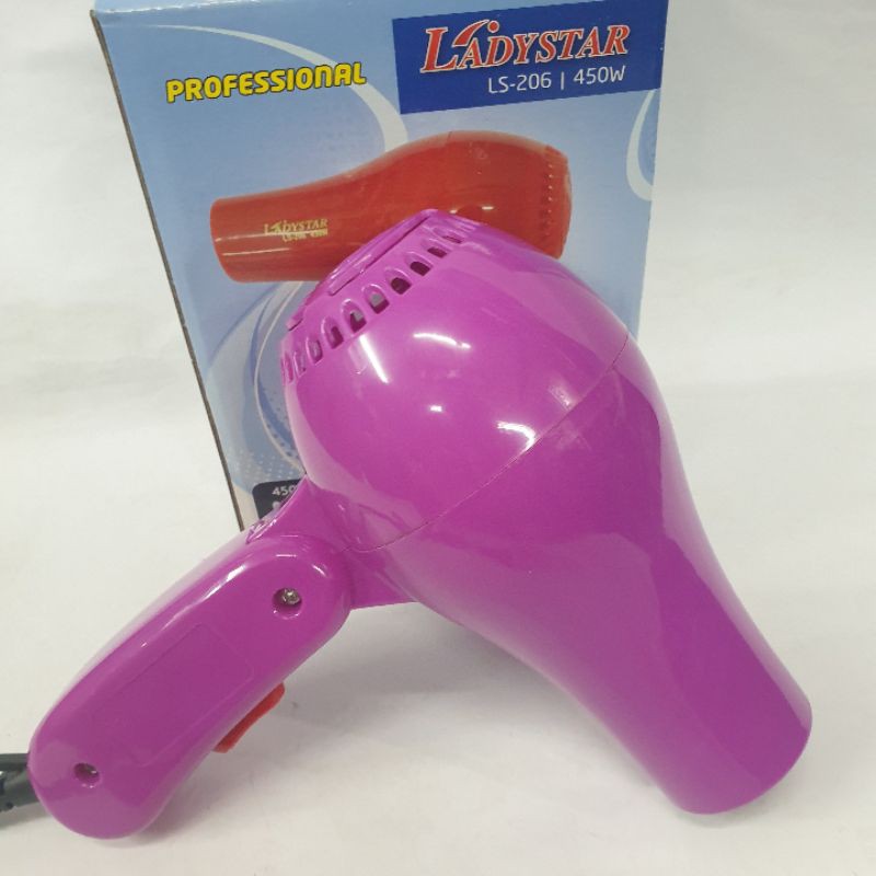 Alat pengering rambut Ladystar Hair dryer Lipat  Mini  Salon  Murah  Angin Besar Panas Dingin Ls 206