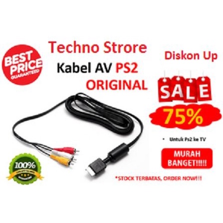Promo Kabel AV ORIGINAL untuk PS2 konek ke TV PALING MURAH Diskon