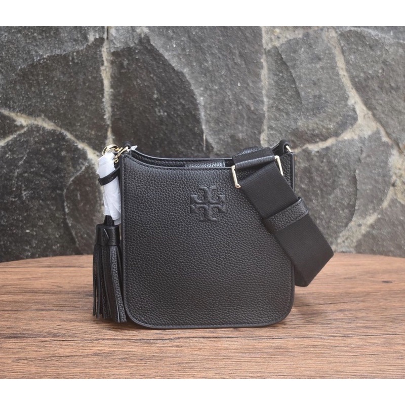 TB THEA MINI WEB SHOULDER BAG BLACK